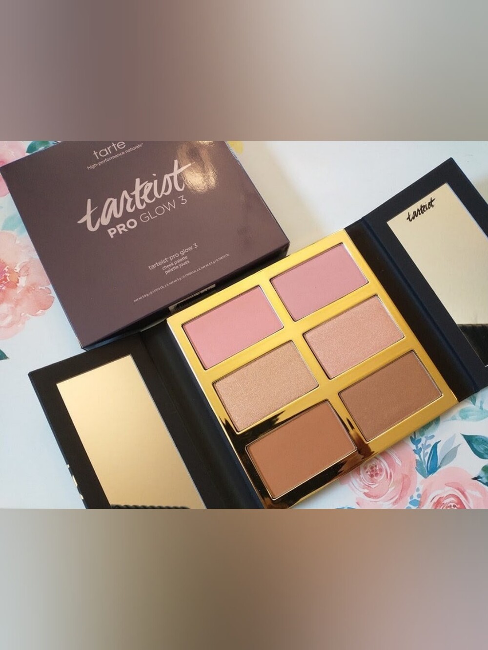 Tarte Tarteist Pro Glow 3 Cheek Palette- Bronzer, Blush, Highlighter Contour